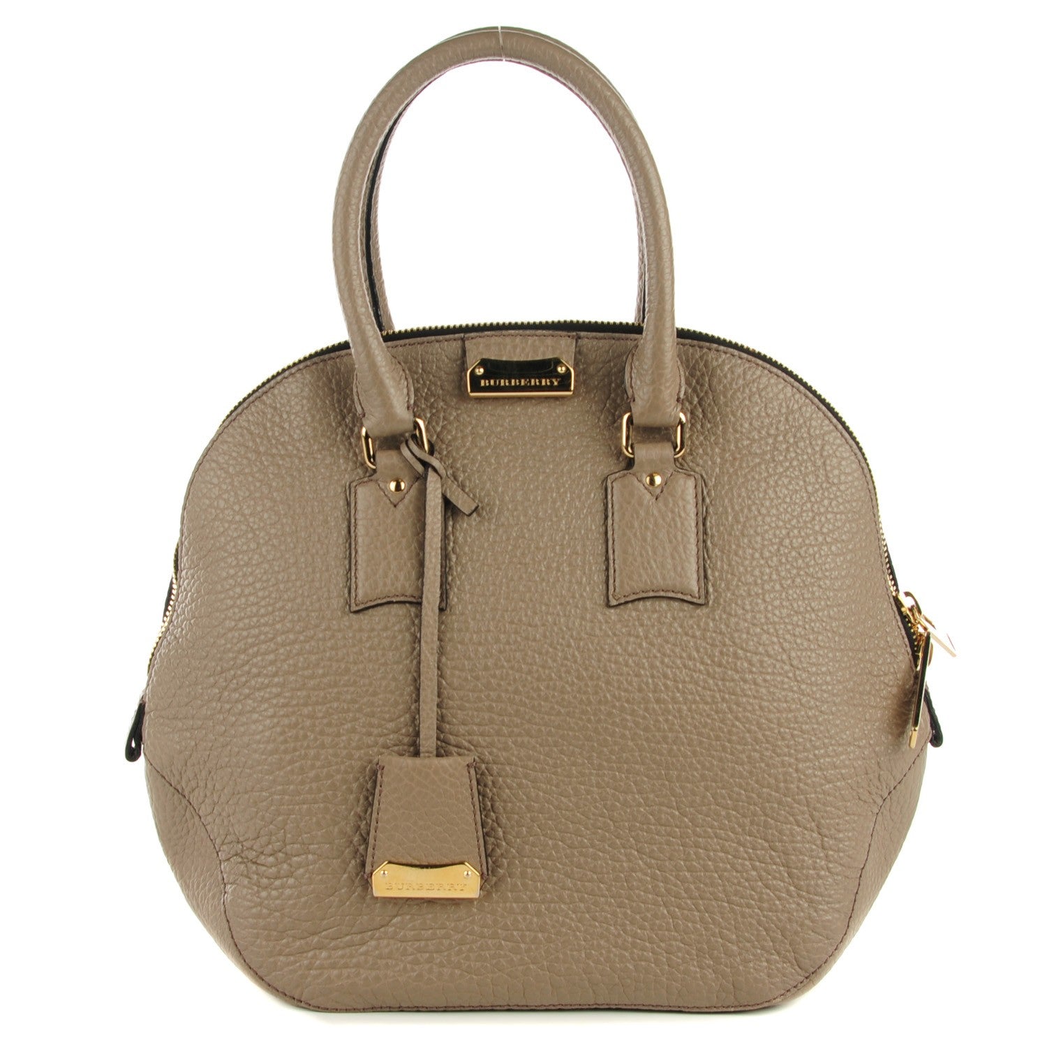 Burberry Heritage Grain Medium Orchard Bowling Bag Pale Taupe 1 of 9