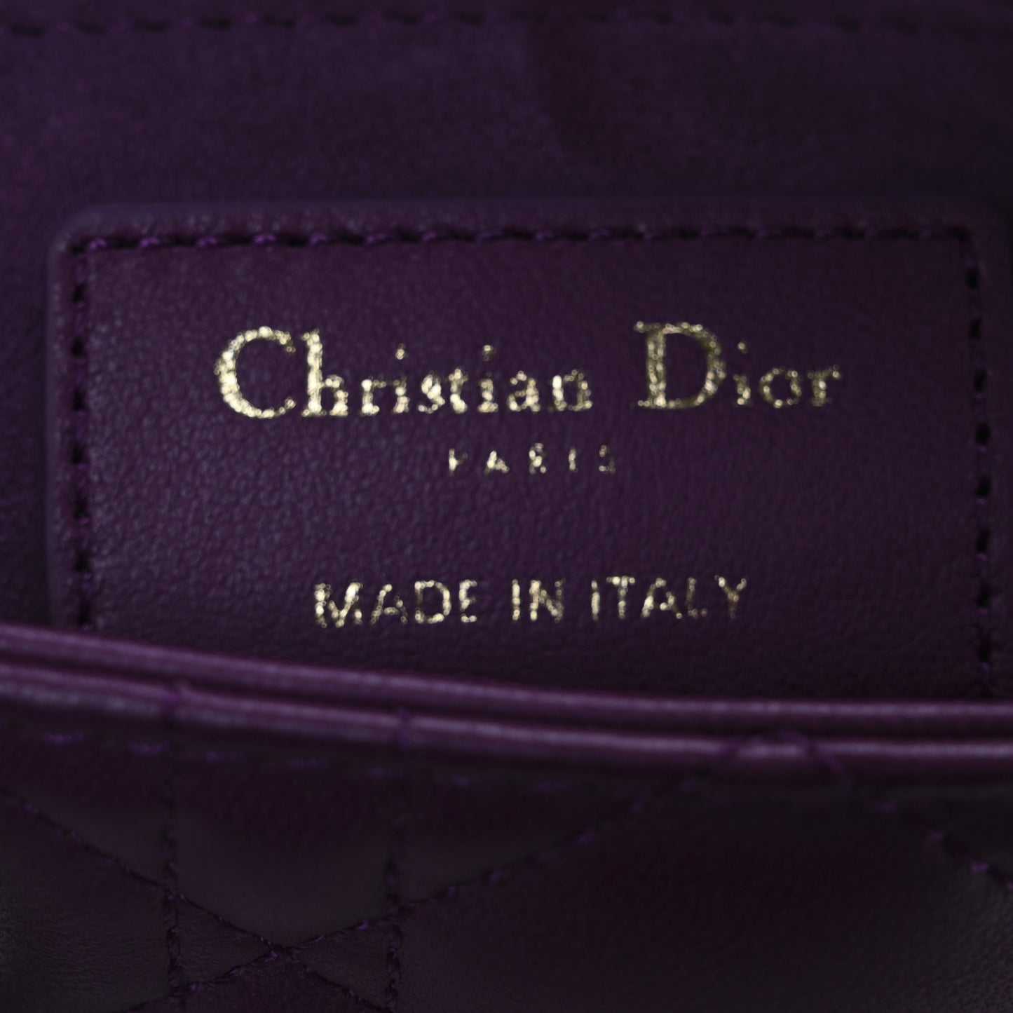 Lambskin Cannage Small My ABCDior Lady Dior Purple