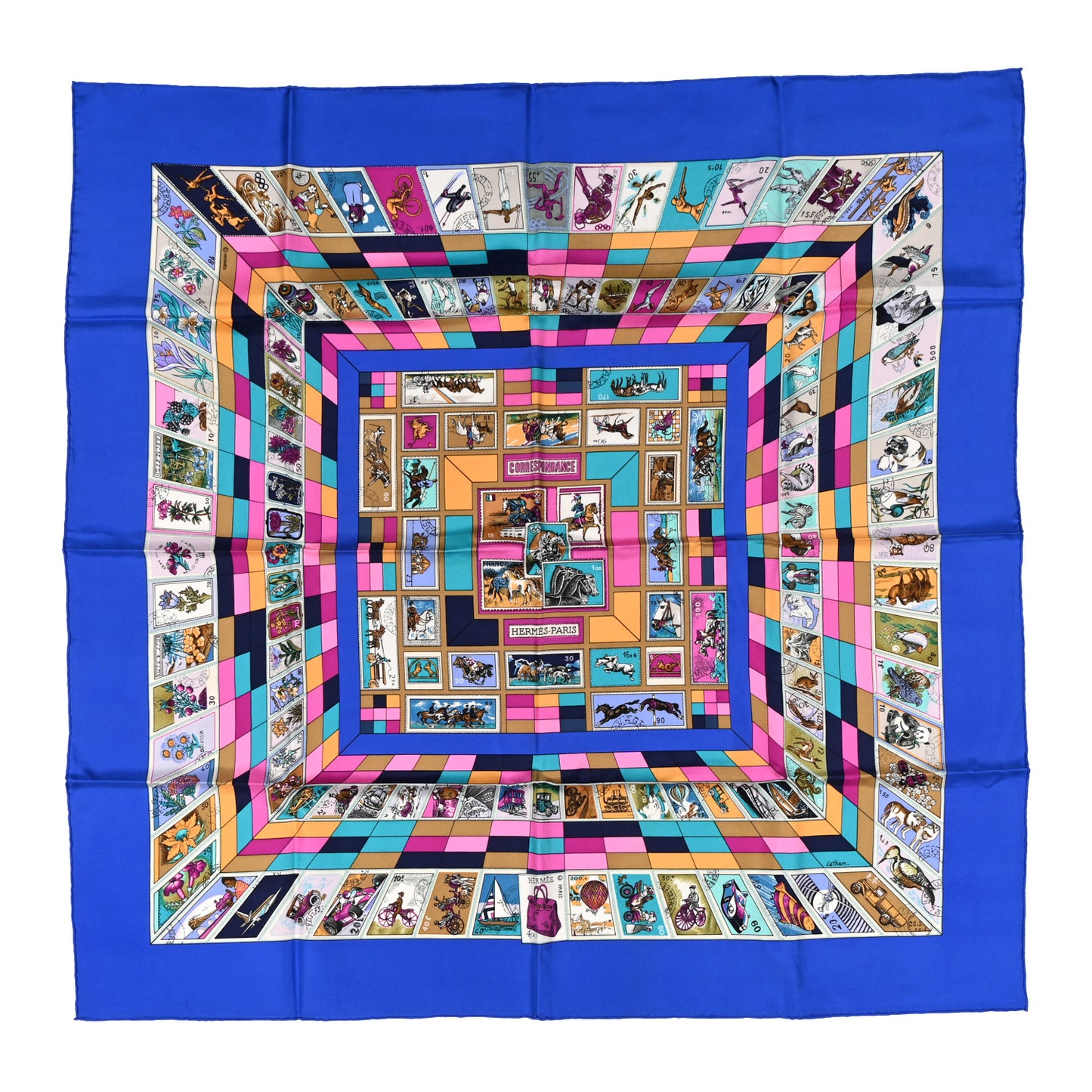 Silk Correspondance Scarf 90