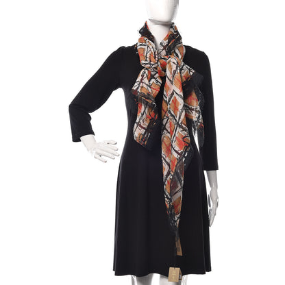 Burberry Cotton Paint Scribble Print Square Scarf Antique Yellow 2 of 4