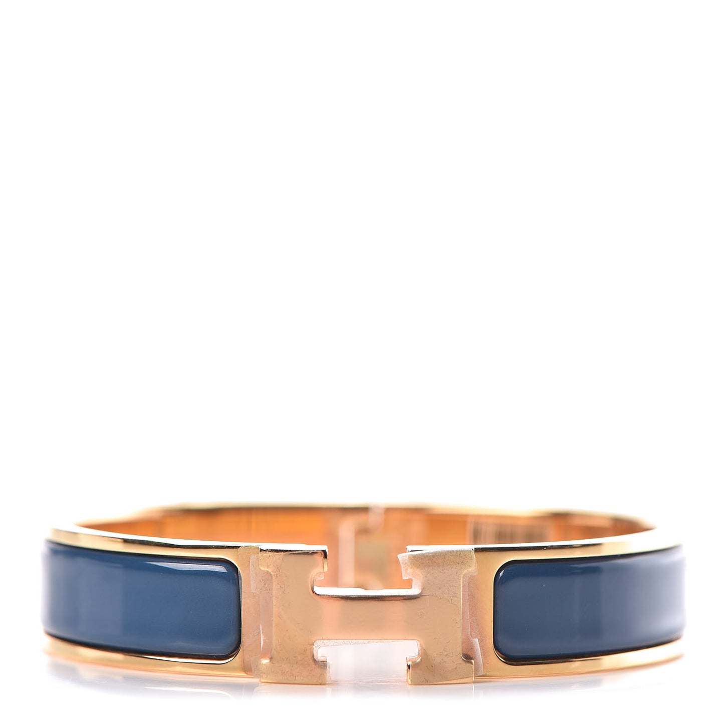 Enamel Narrow Clic Clac H Bracelet PM Bleu De Genes