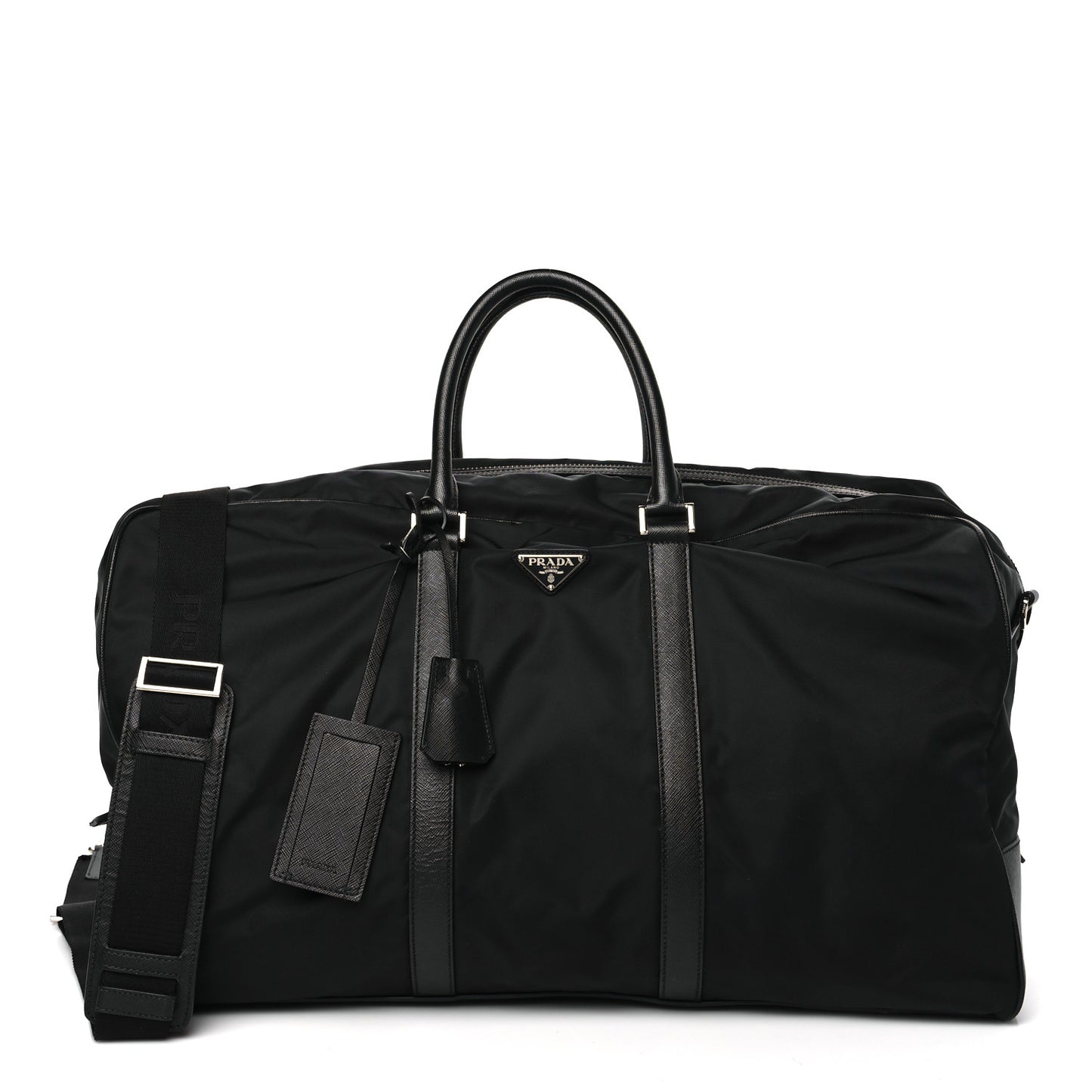 Tessuto Nylon Saffiano Duffle Black