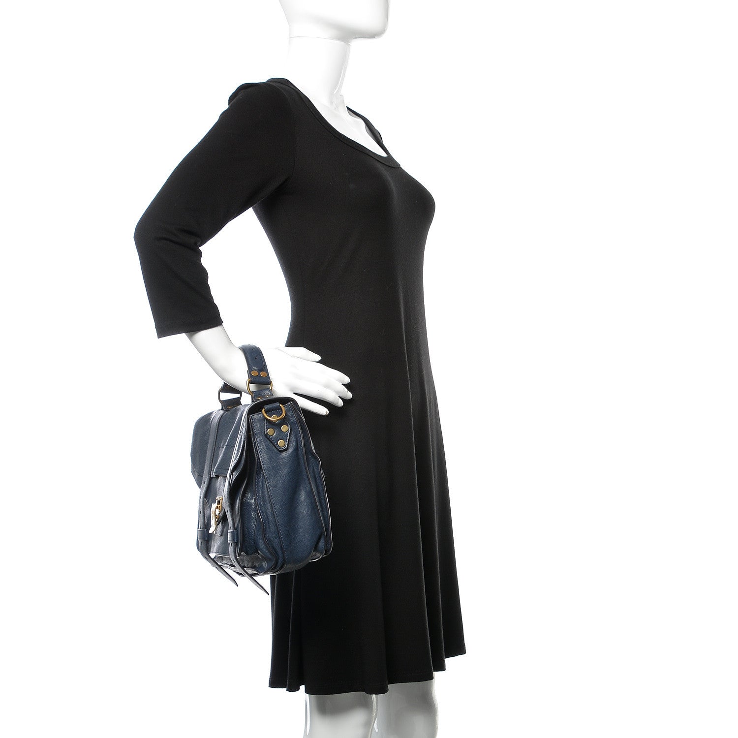 Proenza Schouler Lambskin Medium PS1 Satchel Midnight 3 of 11