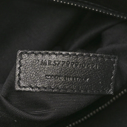 Saint Laurent Crinkled Calfskin Matelasse Monogram Medium Niki Shopper Tote Black 7 of 10