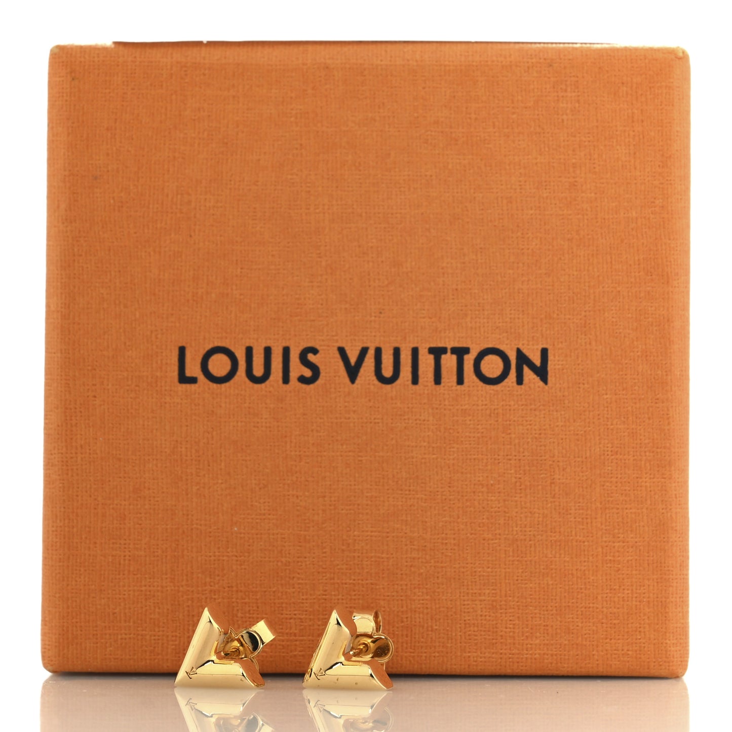 Brass Essential V Stud Earrings Gold