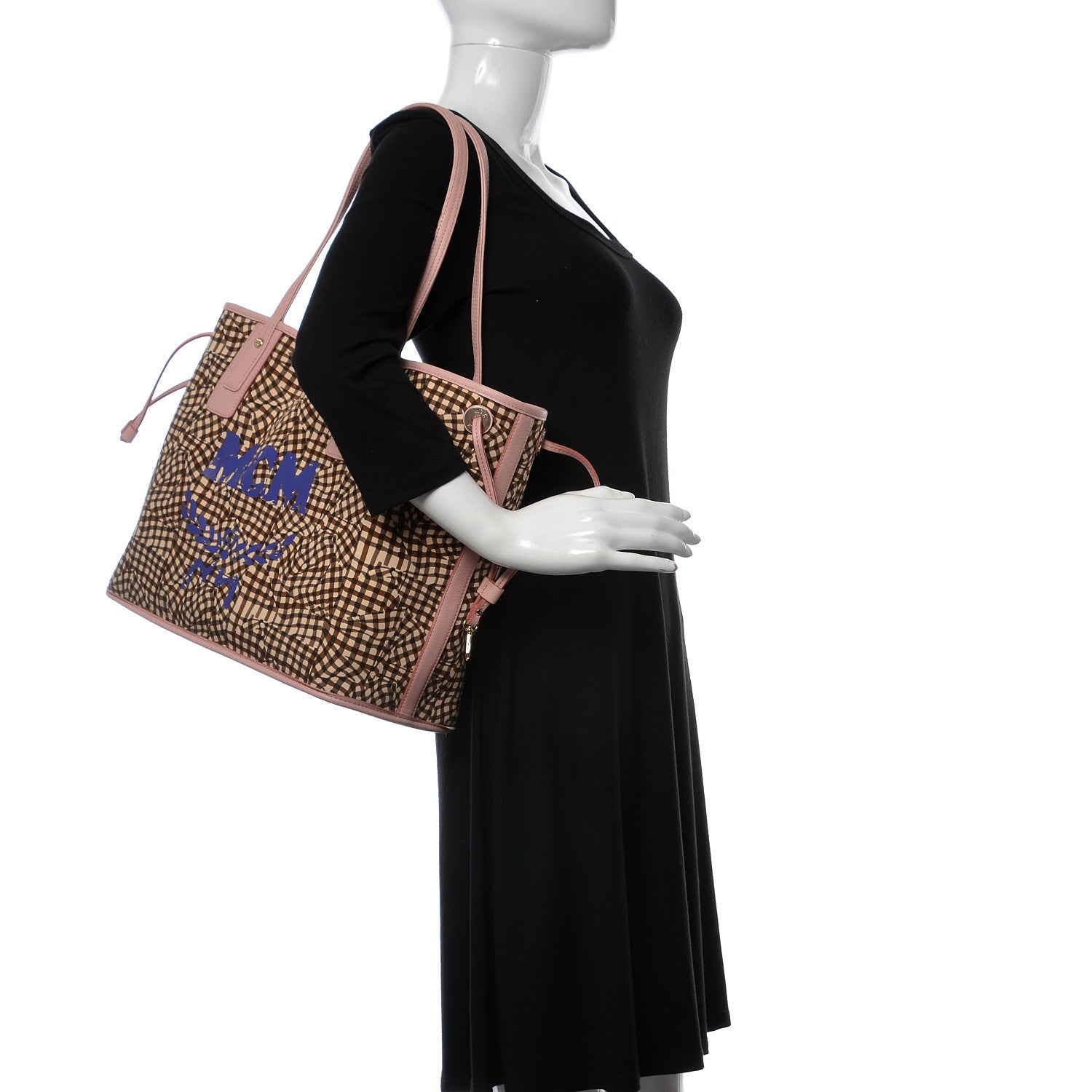 MCM Visetos Medium Liz Reversible Shopper Tote Soft Pink 2 of 18