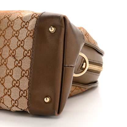 Gucci Monogram Lurex Heart Bit Charm Dome Satchel Bronze 10 of 13