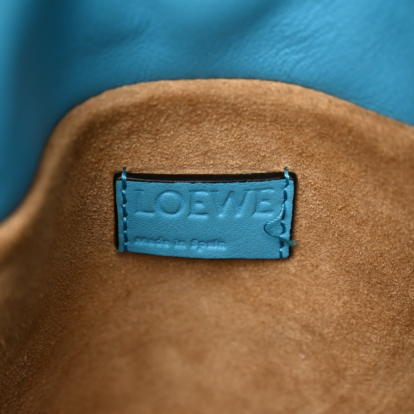 Nappa Medium Flamenco Knot Bag Cyan