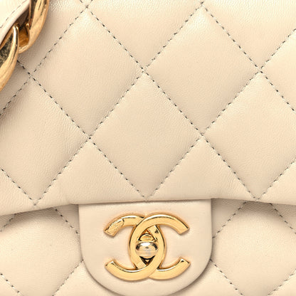 Chanel Lambskin Quilted Small CC Funky Town Flap Beige 8 of 10
