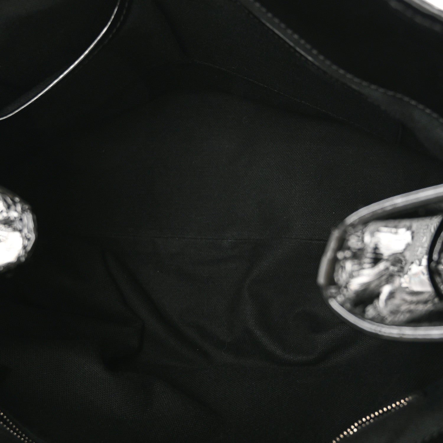 Burberry Patent Check Embossed Small Bilmore Tote Black 5 of 10