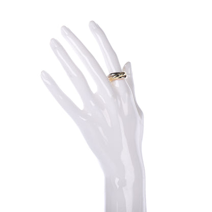 Cartier 18K Pink Yellow White Gold Diamond Trinity Ring 52 6 2 of 5