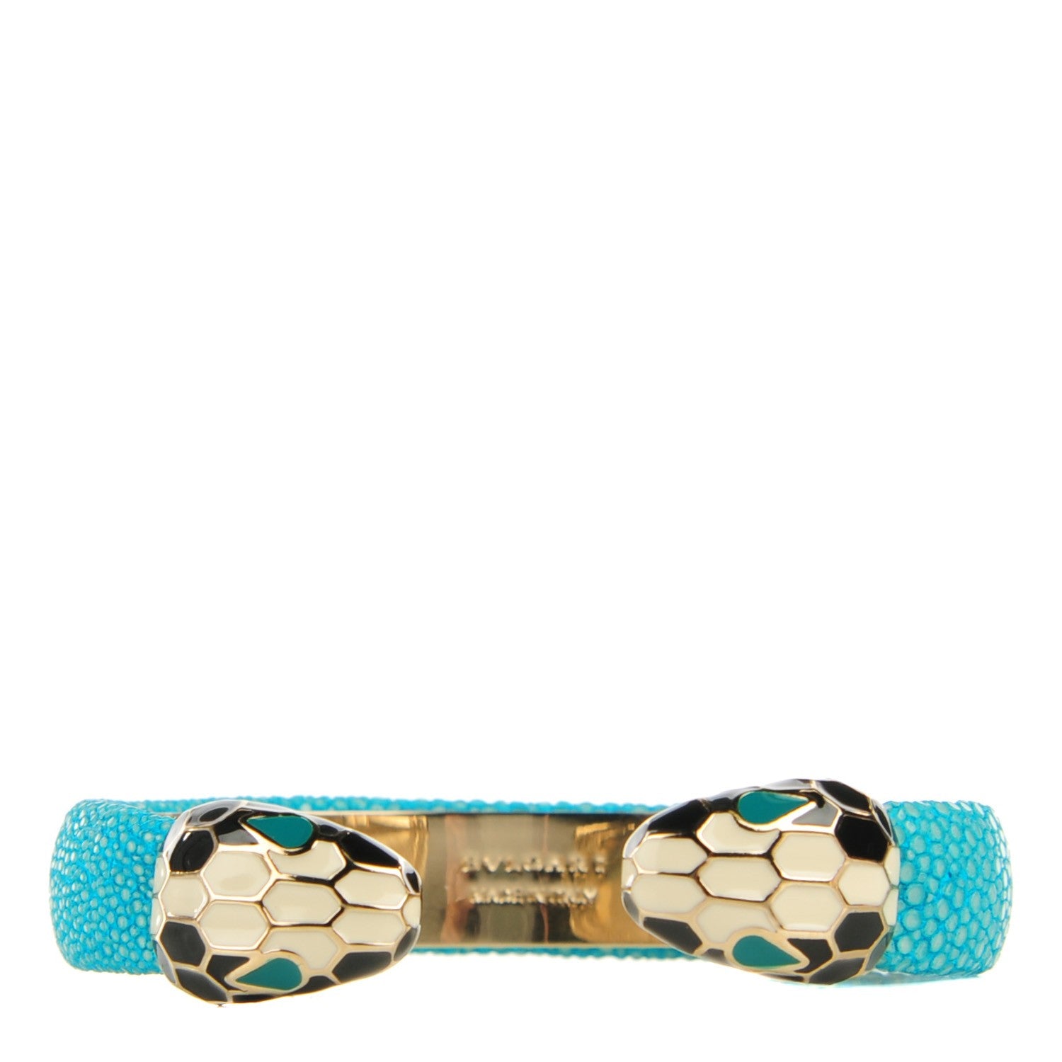 Bulgari Galuchat Serpenti Forever S Bracelet Aquarelle Turquoise. 1 of 5