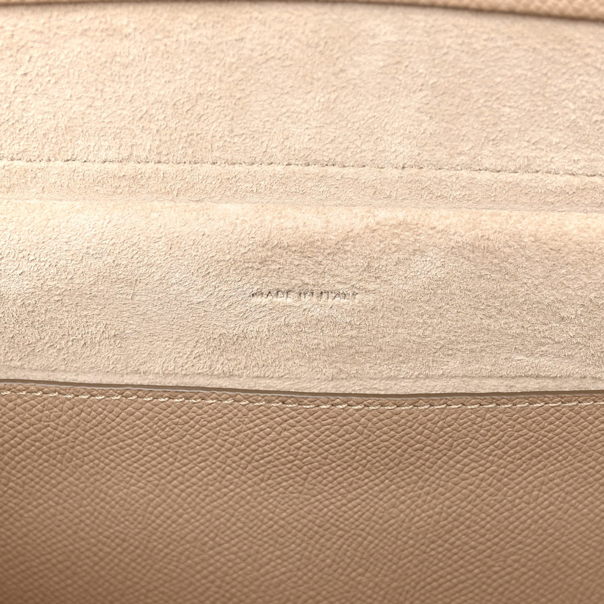 Grained Calfskin Micro Belt Bag Light Taupe