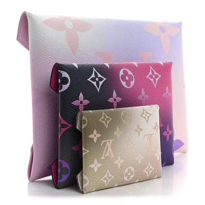 Louis Vuitton Monogram Giant Spring in the City Kirigami Pochette Set Sunrise Pastel Midnight Fuchsia Sunset Kaki 4 of 14