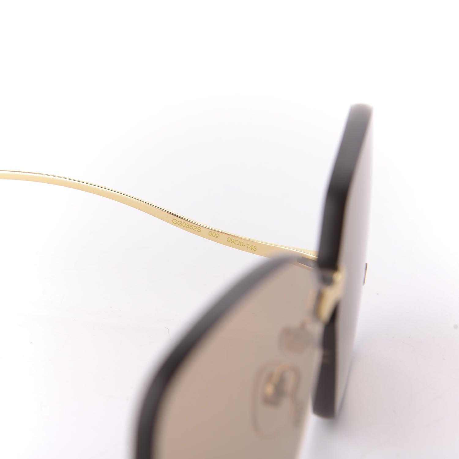 Gucci Rimless Sunglasses GG0352S Gold 7 of 10
