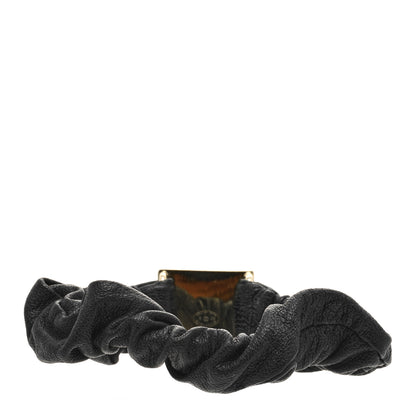 Chanel Lambskin CC Hair Scrunchie Black Gold 2 of 3