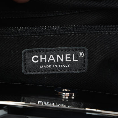 Chanel Glazed Calfskin Quilted Small CC Delivery Tote Black 6 of 7