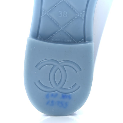 Chanel Rubber Rain Boots 38 Light Blue 6 of 7