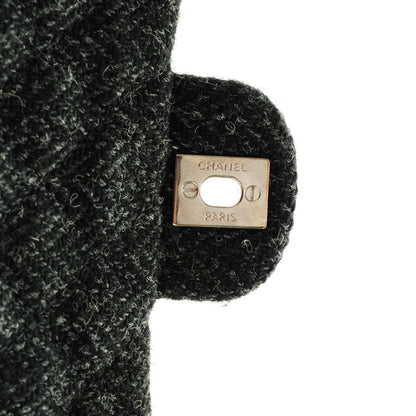 Chanel Tweed Medium Rhinestone Embellished Single Flap Black 5 of 8