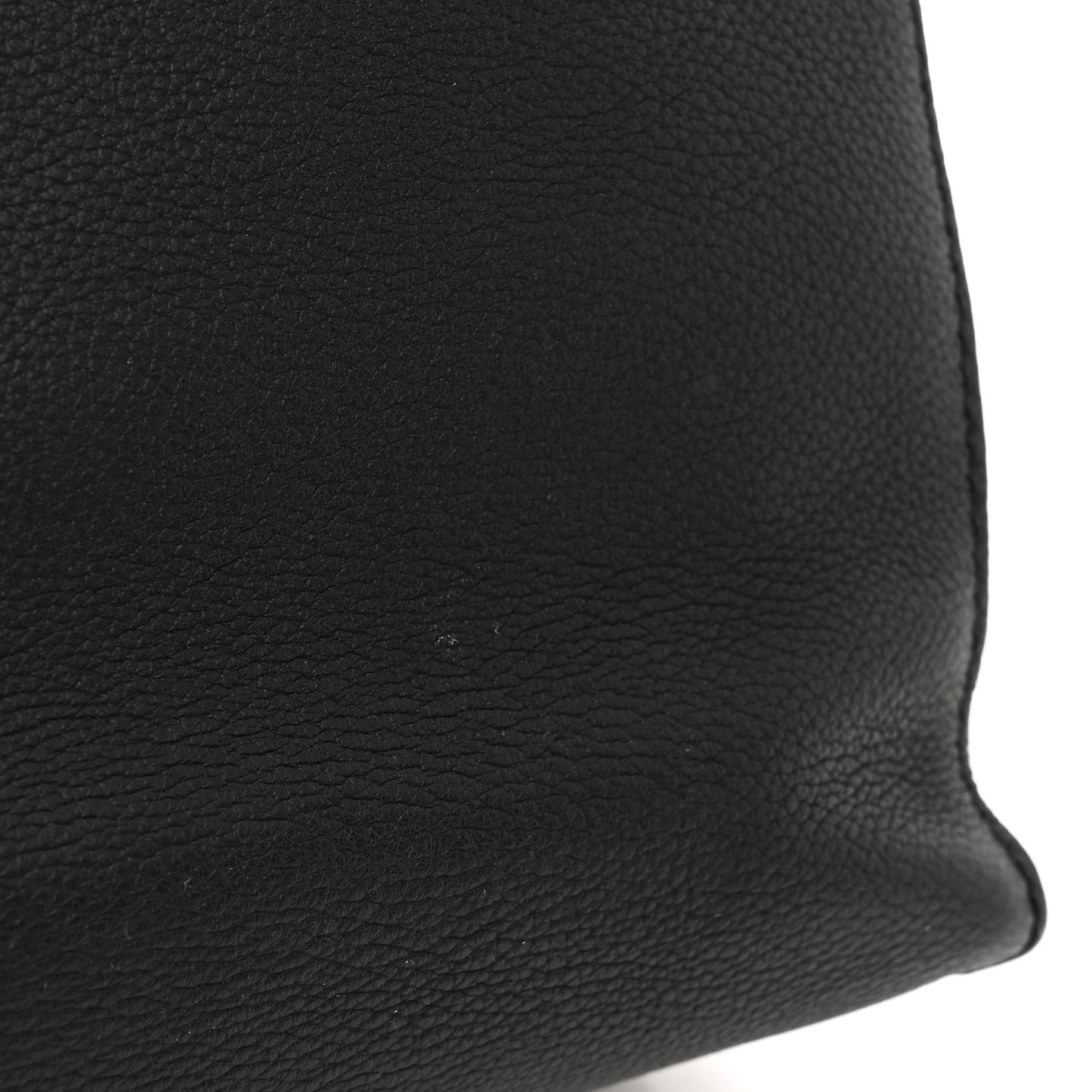 Soft Calfskin Lockme II Top Handle Vanille Black