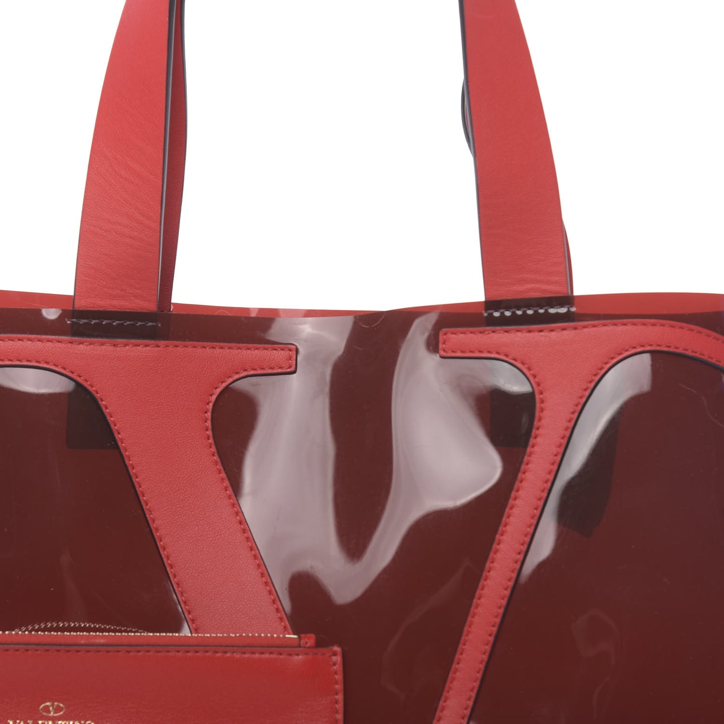 PVC Vlogo Small Escape Tote Red