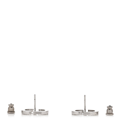 Christian Dior Crystal Petit CD Stud Earrings Silver 3 of 4