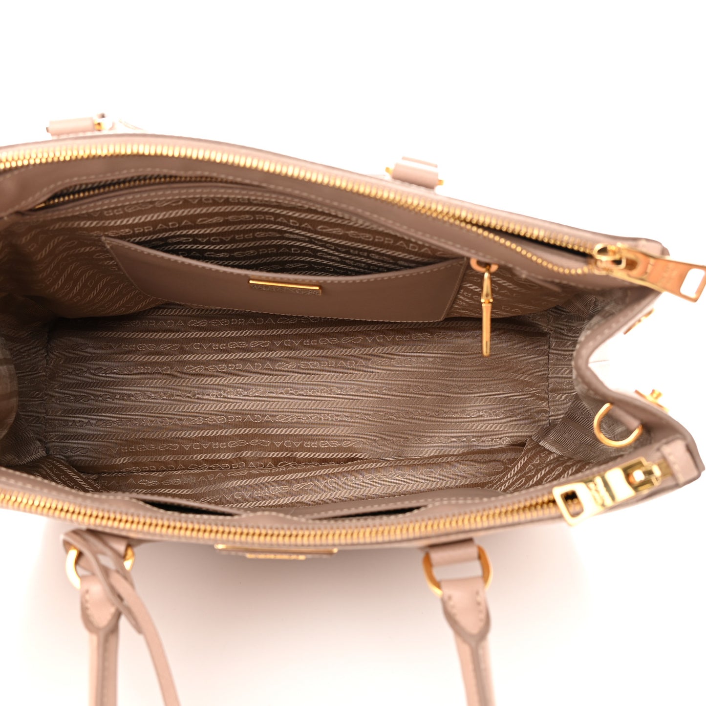 Saffiano Medium Galleria Double Zip Tote Cammeo