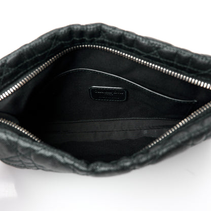 Christian Dior Coated Canvas Cannage Panarea Pouch Black 5 of 8