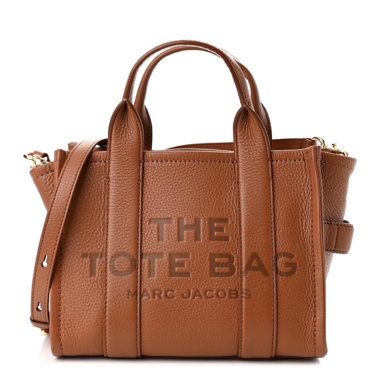 Marc Jacobs Grained Calfskin Small The Tote Bag Argan Oil 1 of 10