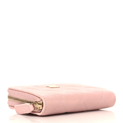 Chanel Caviar Quilted Zip Coin Purse Light Pink 4 of 8