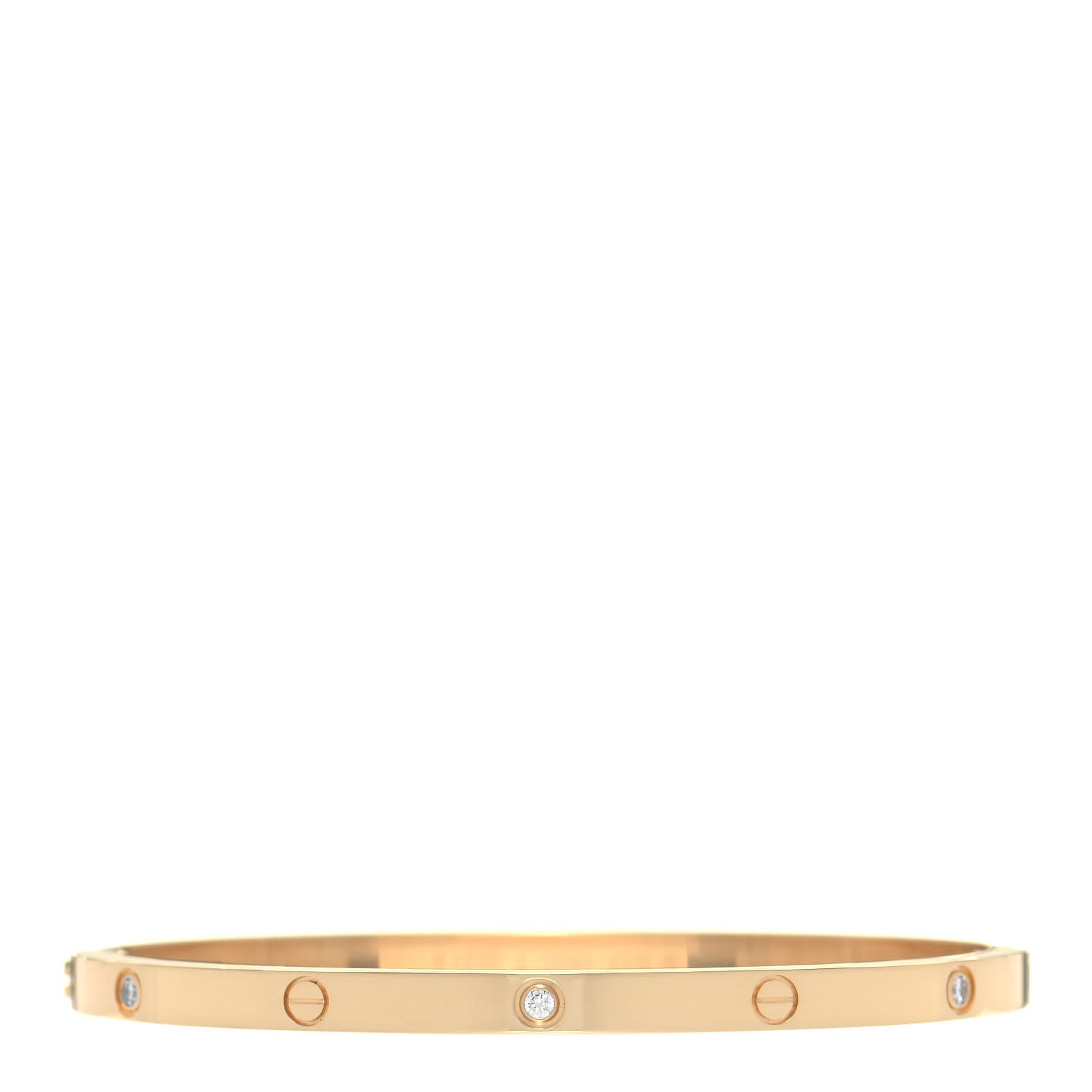 Cartier 18K Yellow Gold 6 Diamond Small LOVE Bracelet 16 5 of 12