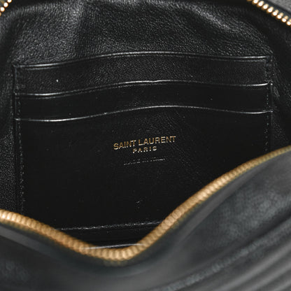 Saint Laurent Grain De Poudre Matelasse Monogram Mini Lou Camera Bag New Vert Fonce 5 of 10