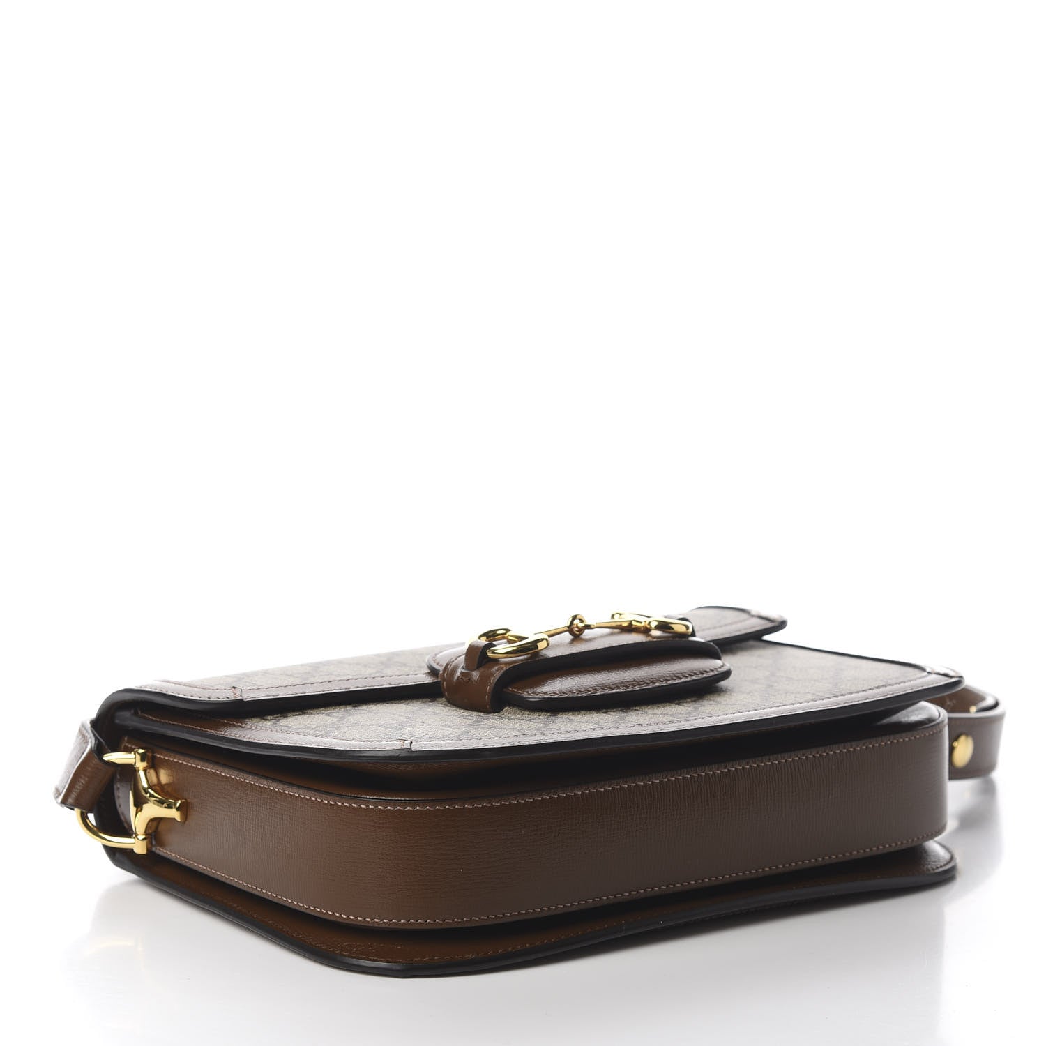 Gucci GG Supreme Monogram Horsebit 1955 Shoulder Bag Beige Brown Sugar 3 of 10