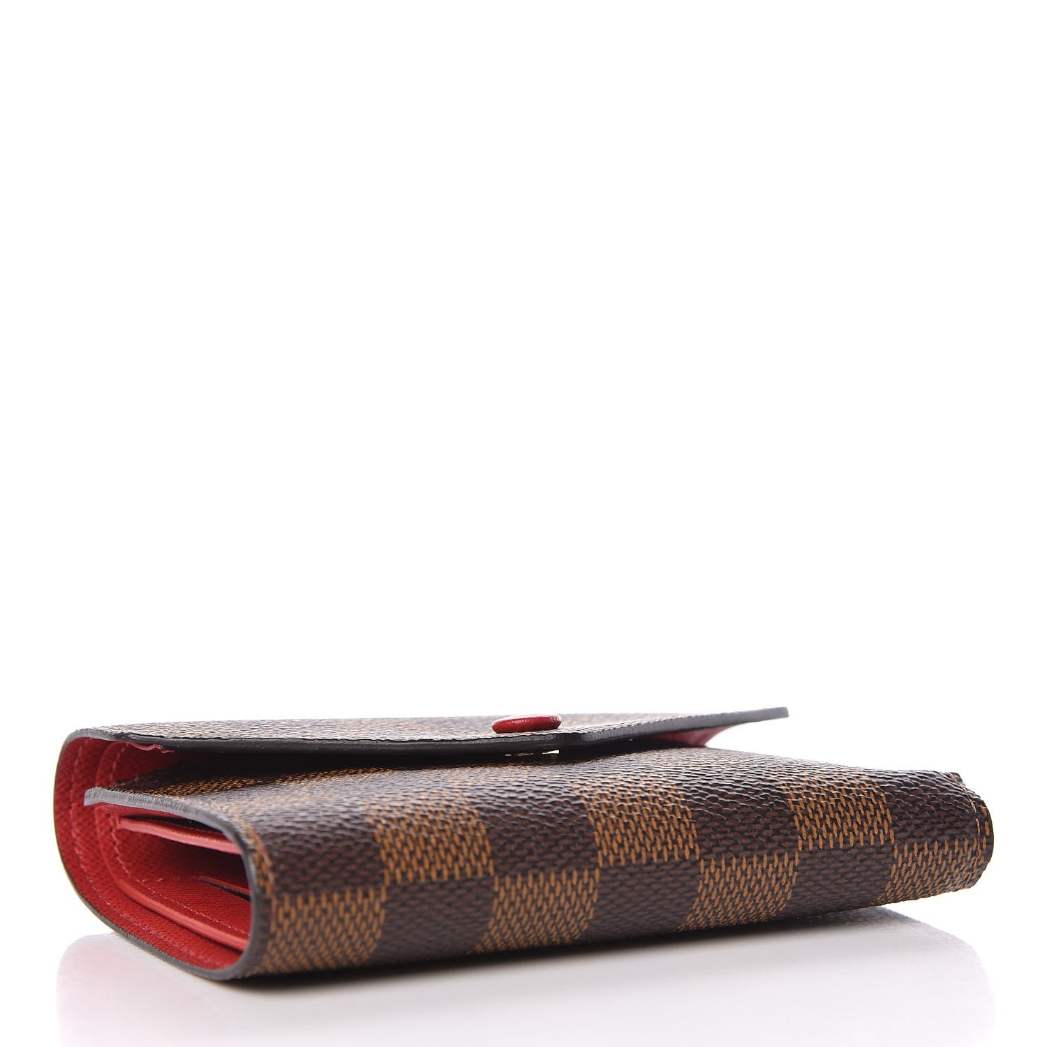 Louis Vuitton Damier Ebene Victorine Wallet Red 4 of 9