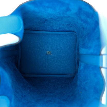 Hermes Taurillon Clemence Picotin Lock 18 PM Bleu Zanzibar 5 of 11