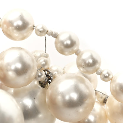 Chanel Pearl CC Cluster Necklace Silver 7 of 7