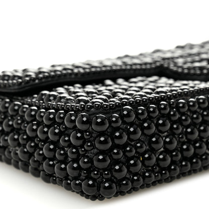 Chanel Pearl Beaded East West Flap Black So Black 10 of 14