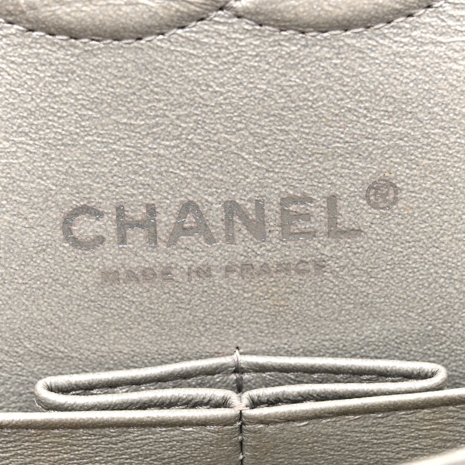 Chanel Metallic Patent Crumpled Calfskin Chevron Quilted Medium Double Flap Silver 6 of 13