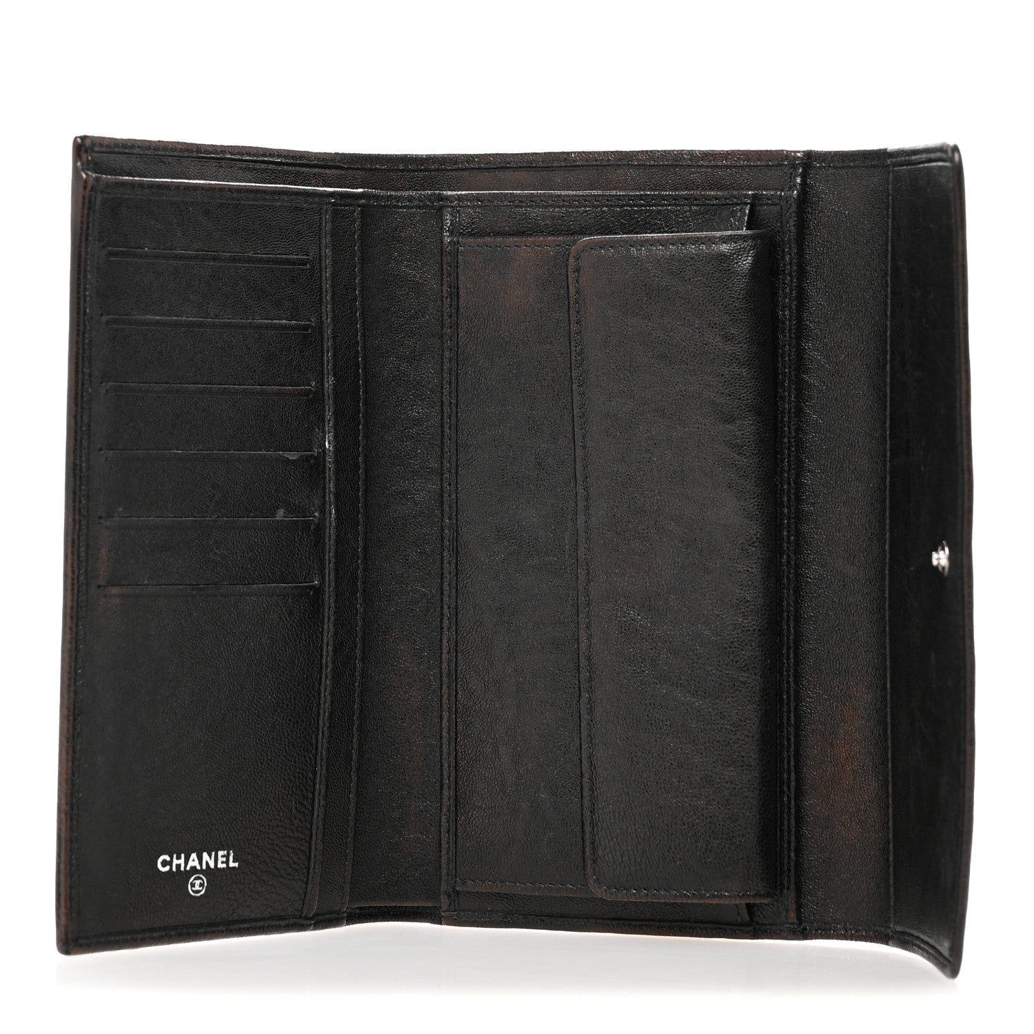 Chanel Calfskin CC Flap Wallet Gris Fonce 5 of 10