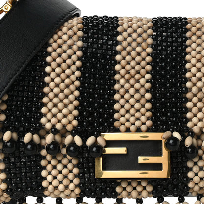 Fendi Acrylic Wood Beaded Baguette Natural 7 of 11