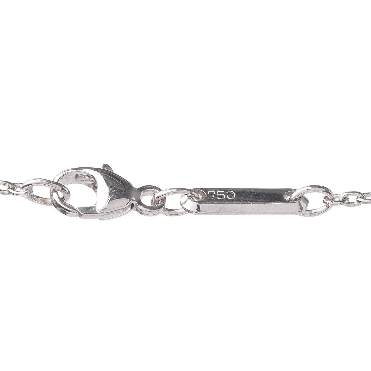 18K White Gold Diamond Heart Ball Pendant Necklace