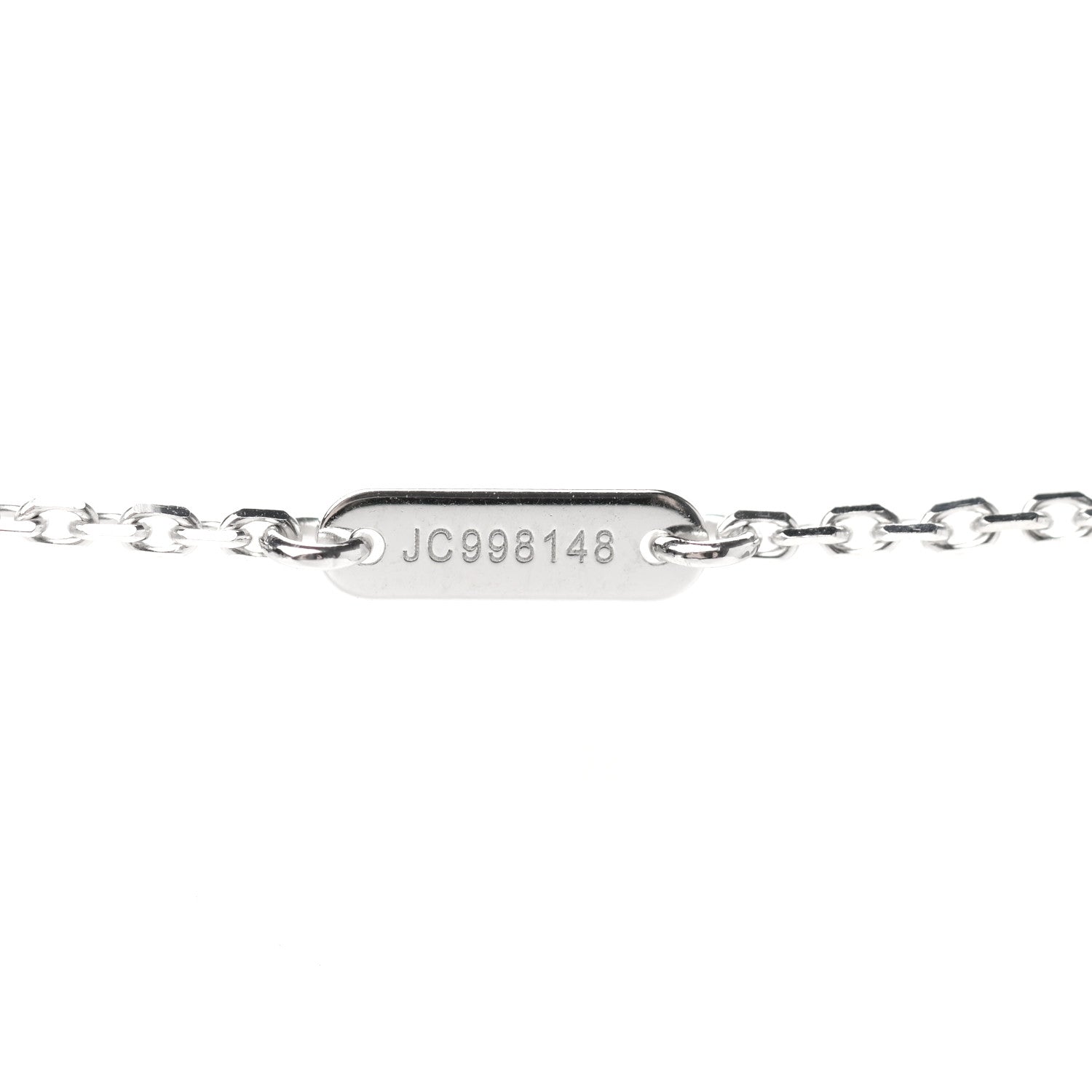 Van Cleef & Arpels 18K White Gold Diamond Sweet Alhambra Pendant Necklace 6 of 7