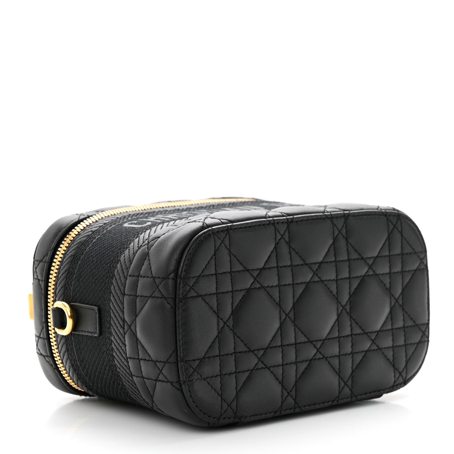 Christian Dior Lambskin Cannage Small Diortravel Vanity Case Black 4 of 7