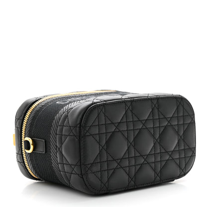Christian Dior Lambskin Cannage Small Diortravel Vanity Case Black 4 of 7
