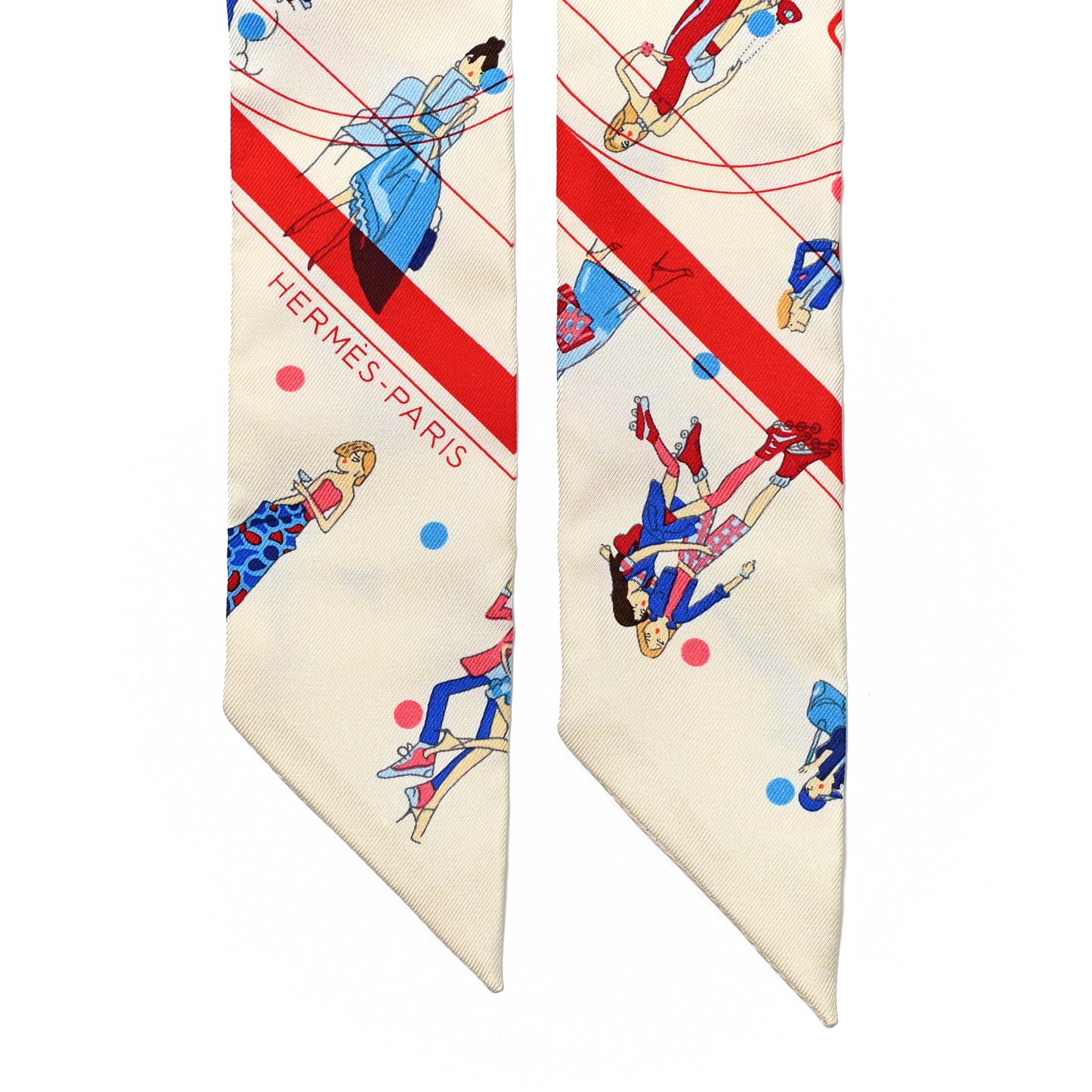 Silk Ex-Libris Les Parisie Twilly Creme Rouge Bleu