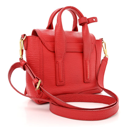 3.1 Phillip Lim 3.1 PHILLIP LIM Textured Calfskin Mini Pashli Satchel Red 3 of 16