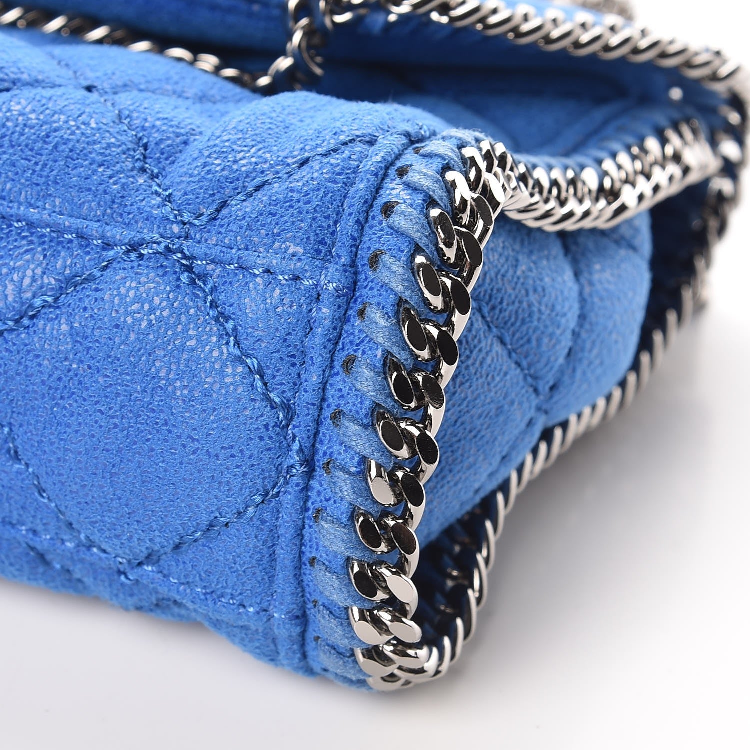 Stella McCartney Shaggy Deer Quilted Mini Falabella Bright Blue 10 of 10