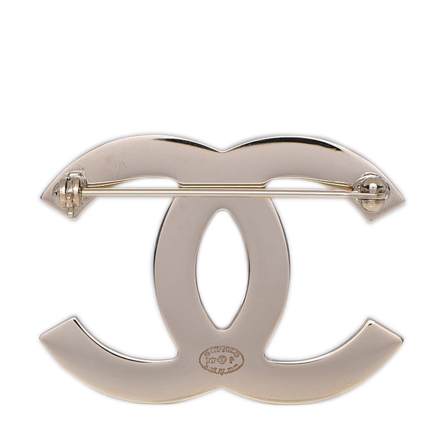 Chanel Metal CC Brooch Gold 3 of 5