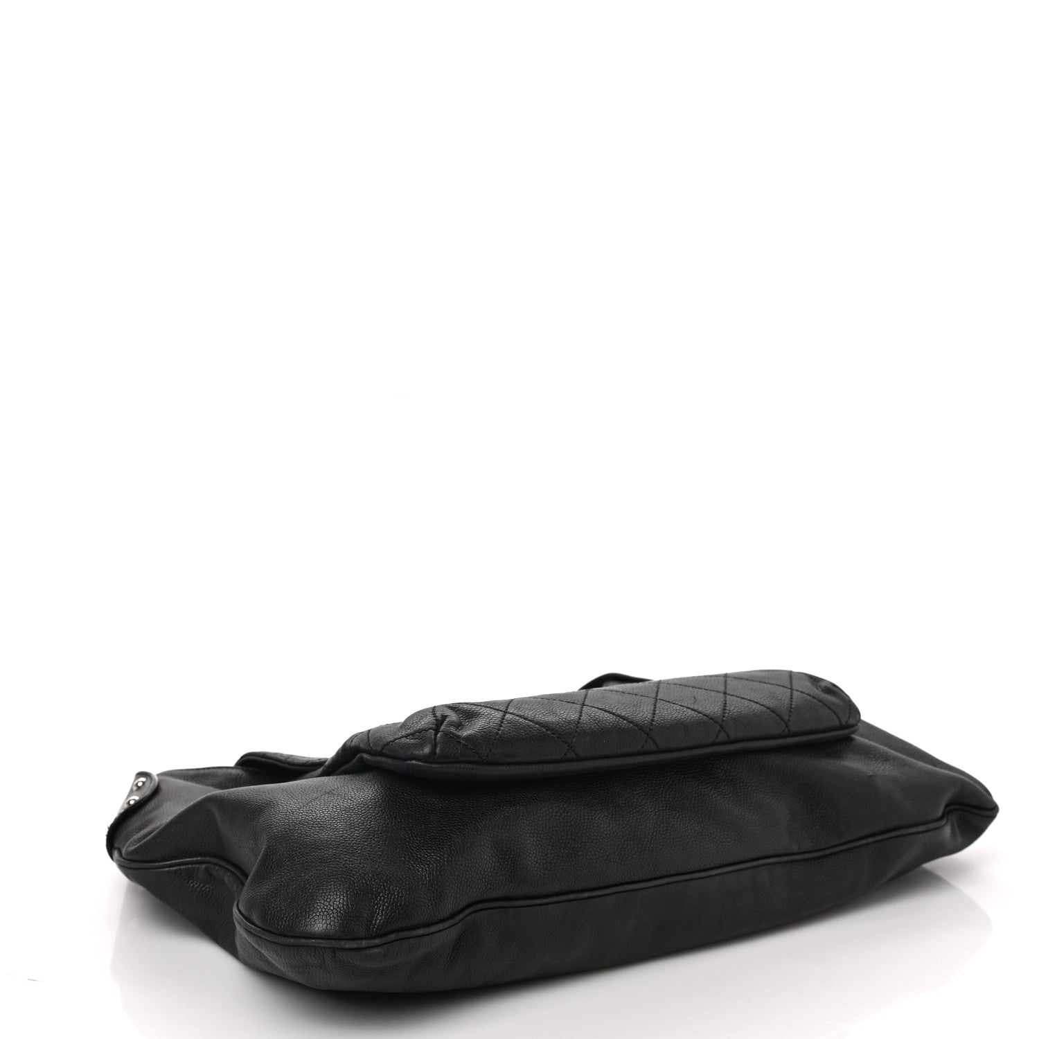 Chanel Caviar Stitched Pocket In The City Hobo Black 4 of 11