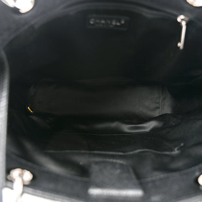 Chanel Caviar Quilted Vertical Grand Shopping Tote GST Black 5 of 12